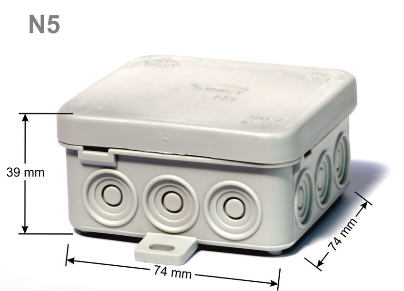 Распределительная коробка наружная Fastbox под натяжкой потолок Simet N5 74х74мм IP54 N5 фото