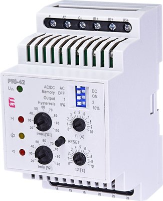 Реле контролю споживання струму ETI PRI-42 230V AC, 3 діапазона (2×16А) 2471602 2471602 фото