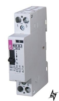 Контактор модульний на DIN-рейку R-R 20-10 230V AC (ручн.управл.) 2464032 ETI R-R 20-10 230V AC 2464032 ETI фото