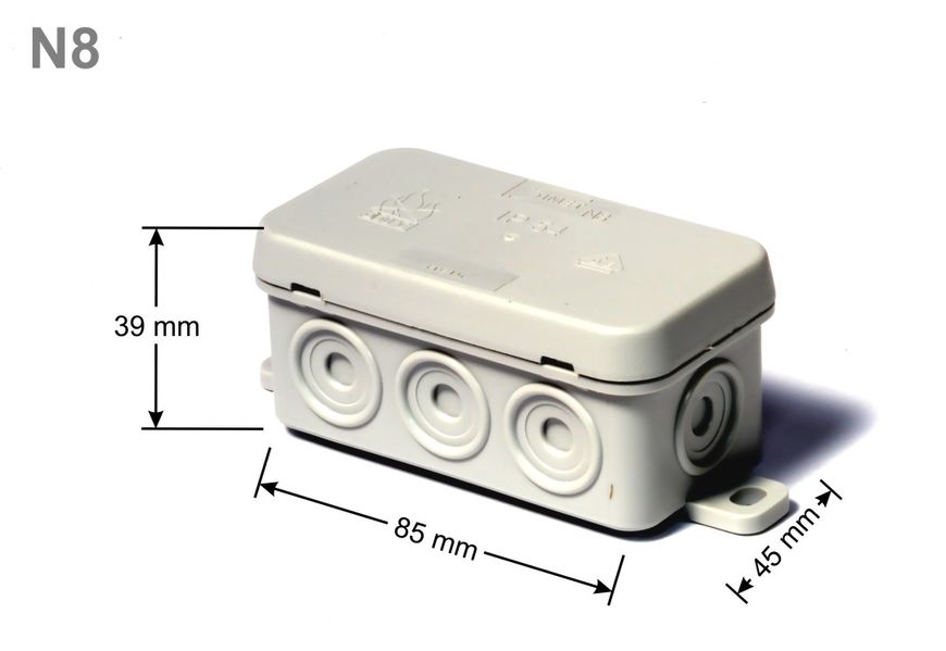 Распределительная коробка наружная маленькая Fastbox Simet N8 45х84мм ip54 N8 фото