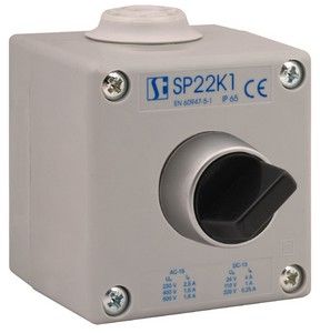 Пост управления 1-местный с кнопкой P I 2 сальника M20 Spamel SP22K1/06-2 SP22K1/06-1 фото