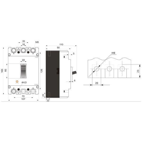 Автоматический выключатель Промфактор FMC3/3U 225А 3-5In (FMC33U0225/5) FMC33U0225/5 фото