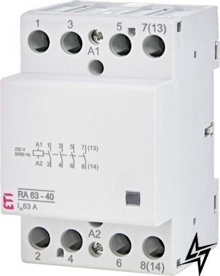 Контактор модульний на DIN-рейку RA 63-40 230V AC 2464096 ETI RA 63-40 230V AC 2464096 ETI фото