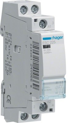 Модульный контактор Hager ESC225, 220В/25А, 2НВ, 1м ESC225 фото