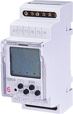 Цифровий термостат з таймером ETI TER-9 (-40...+110 °C) 24V AC/DC (2×16А) 2471803 2471803 фото