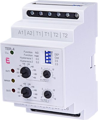 Двухуровневый термостат ETI TER-4 (-40...+110 °C) 230V AC (2×16А) 2471814 2471814 фото